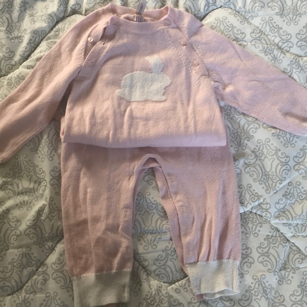 One piece cashmere cotton wool light pink